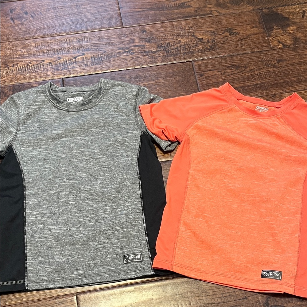 OshKosh B'gosh Kids' Heather Gray and Bright Orange Tees